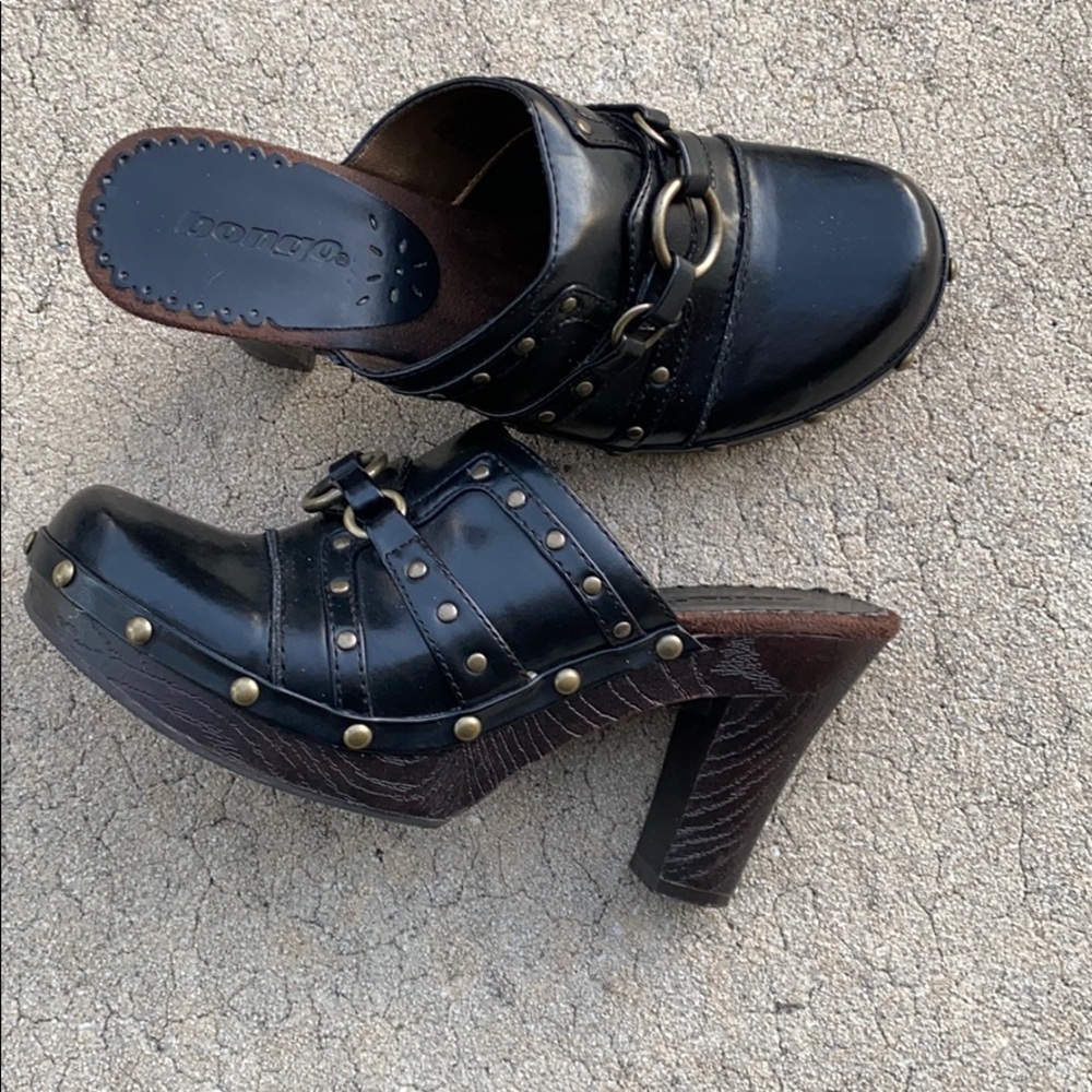 Bongo black heel bootie slip-in
